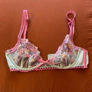 For Love and Lemons Pansy Bouquet Bra Small